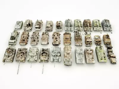 Destroyed russian armored vehicles Vol2 3D model