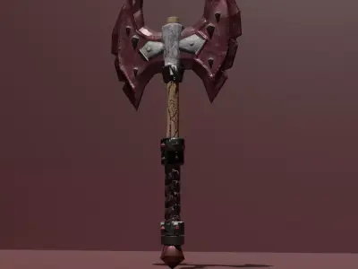 3D BATTLE AXE MODEL Low-poly 3D model