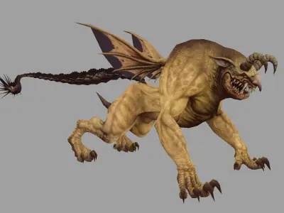 lion monster Low-poly 3D model