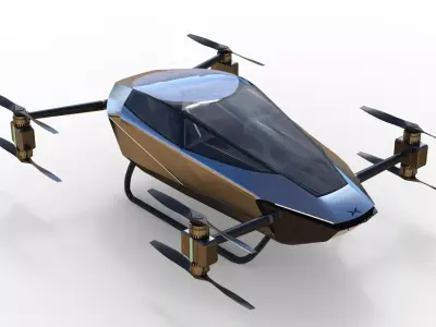 Xpeng X2 Flying car EVTOL 3D model