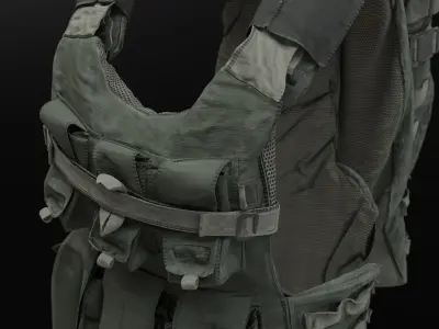 SOLDIER Bulletproof Vest Backpack 3D model