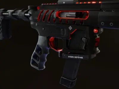 AR15 to 9mm conversion kit Low-poly 3D model