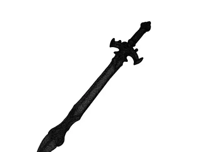 Glowing Magical Sword 3D Model 3D model