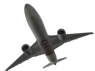 Boeing 777-200LR Qatar Airways 3D model