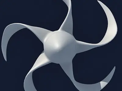 4 Simple Propellers 3D model