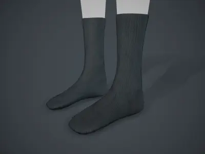 Black Socks Style 3 Low-poly 3D model