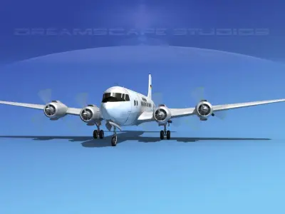 Douglas DC-6 Air Canada 3D model