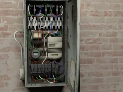 fuse box Free low-poly 3D model