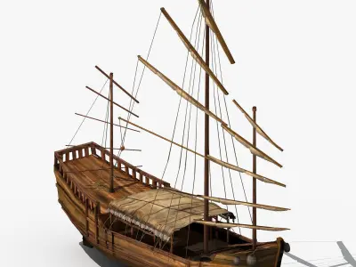 Chinese Old ship 02 3D model