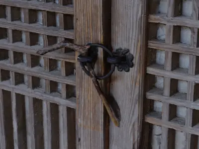 Korean Traditional House Door 3D model