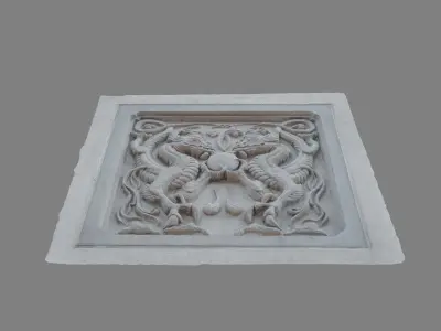 Chinese Dragon bas-relief in chinatown Washington DC Free 3D model