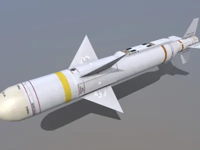 Sea Skua Anti-Ship Missile Low-poly 3D model