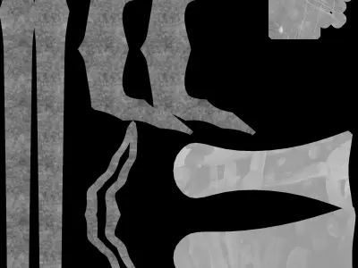 Sai Knife Low-poly 3D model