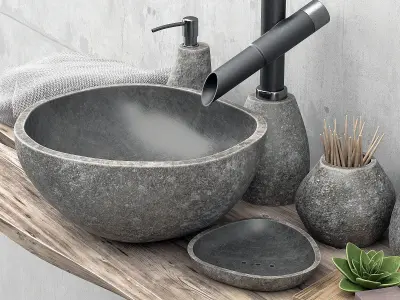 Stone washbasin 3D model