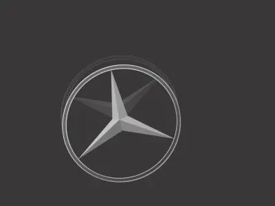 mercedes logo Free 3D model