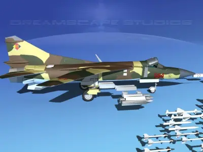 Mig 23 Flogger B V12 East Germany 3D model