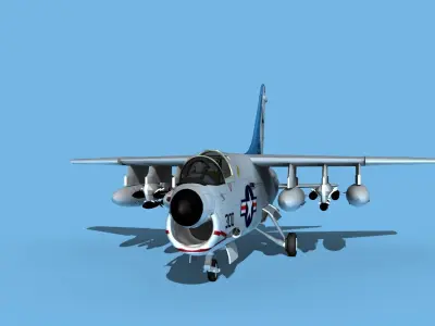 Chance Vought A-7C Corsair II V28 USN 3D model