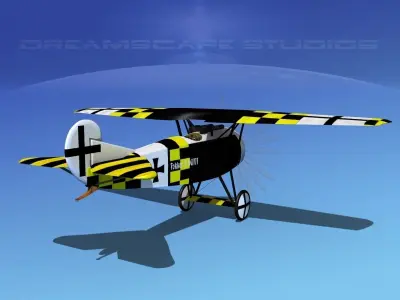 Fokker DVIII V05 3D model