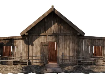 Old House 32 PBR 4K GameReady Low-poly 3D model