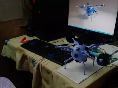 Quadcopter 360 View 3D model