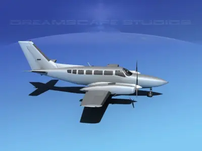 Cessna 404 Titan Bare Metal 3D model