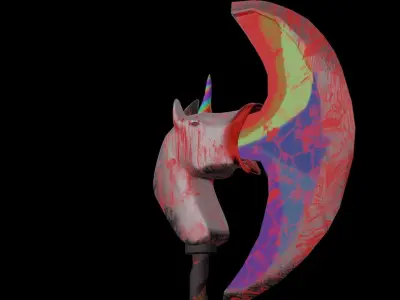 Pony Axe PBR Low-Poly Game READY Low-poly 3D model