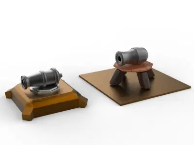 Cannon 3D model 12
