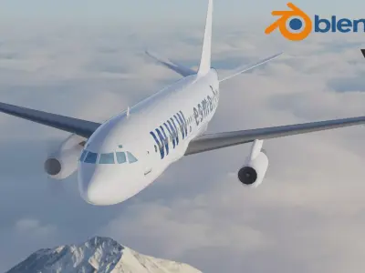 Dassault Mercure 200 Low-poly 3D model