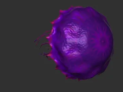   Purple jellyfish 3D model