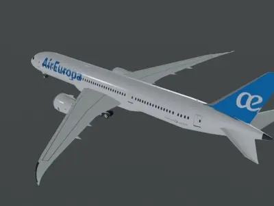 Aer Europa Boeing 787-9 Dreamliner 3d model Low-poly 3D model