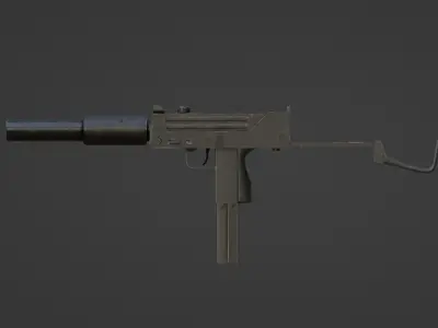 Ingram M10A1 Low-poly 3D model