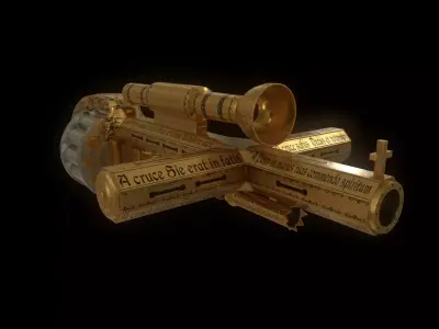 Holy shotgun Low-poly 3D model