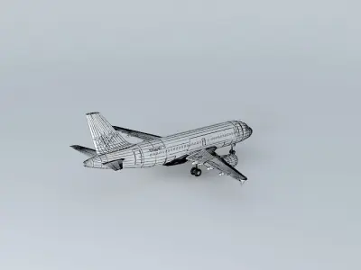 Air Serbia Airbus A319 3D model