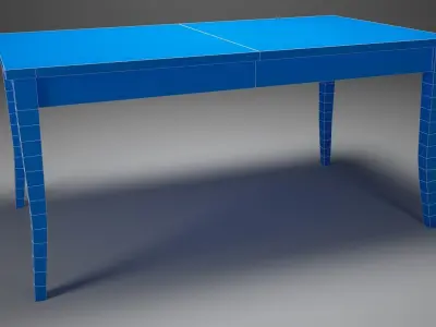 TABLE FOR KITCHEN DINING ROOM - WOOD MATERAL Free 3D model