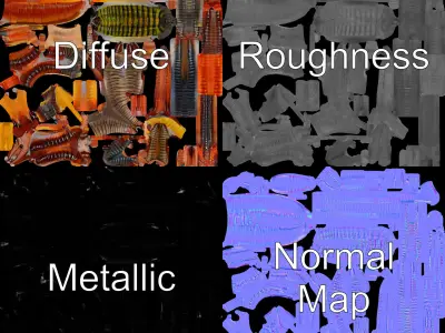 Realistic Centipede Model Pack Low-poly 3D model