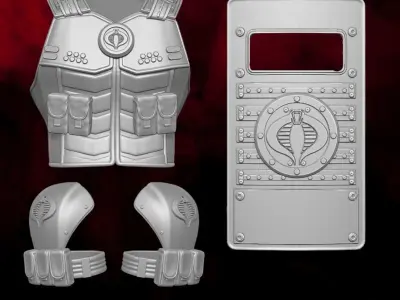 Cobra Armor Fan Art Kit 3D printable File For Action Figures 3D print model