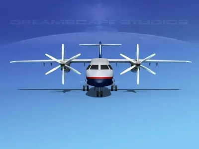 Dornier Do-328-130 United Express 3D model