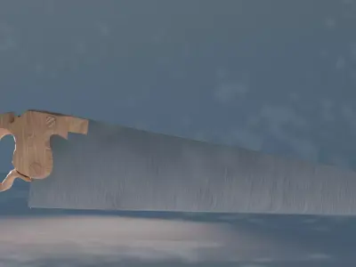 Saw Rival Realistic Low Poly Hand Tool Game Ready Low-poly 3D model