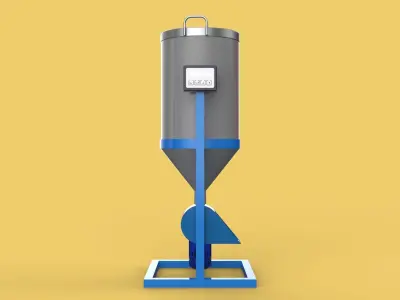 DUAL DIRECTIONAL FISH FEEDER CENTRIFUGAL SPREADER ROTARY 3D model