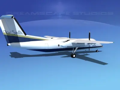 Dehaviland DHC-8 100 Air South 3D model