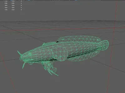 Threebeardedrockling Low-poly 3D model
