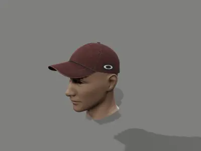 Baseball Cap 01 Low-poly 3D model
