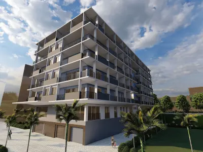 8 Floor Modern Hotel Building SketchUp and Lumion 3D Model 3D model