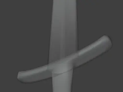 Simple sword Low-poly 3D model