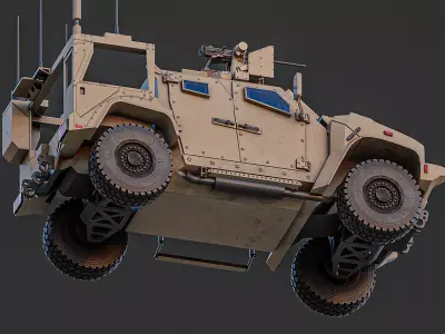 JLTV Oshkosh Crows Kongsberg Low-poly 3D model