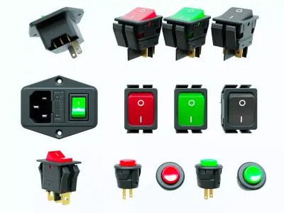 switch button 3D model