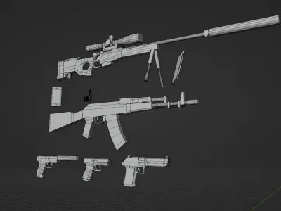 Bullets bullet Free 3D model