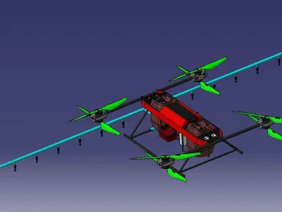 Agricultural spray drones 3D model