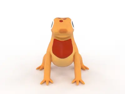 Dinosaurs Gecko 3d model ready to use Low-poly 3D model