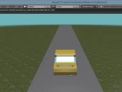 low poly sport car Free low-poly 3D model